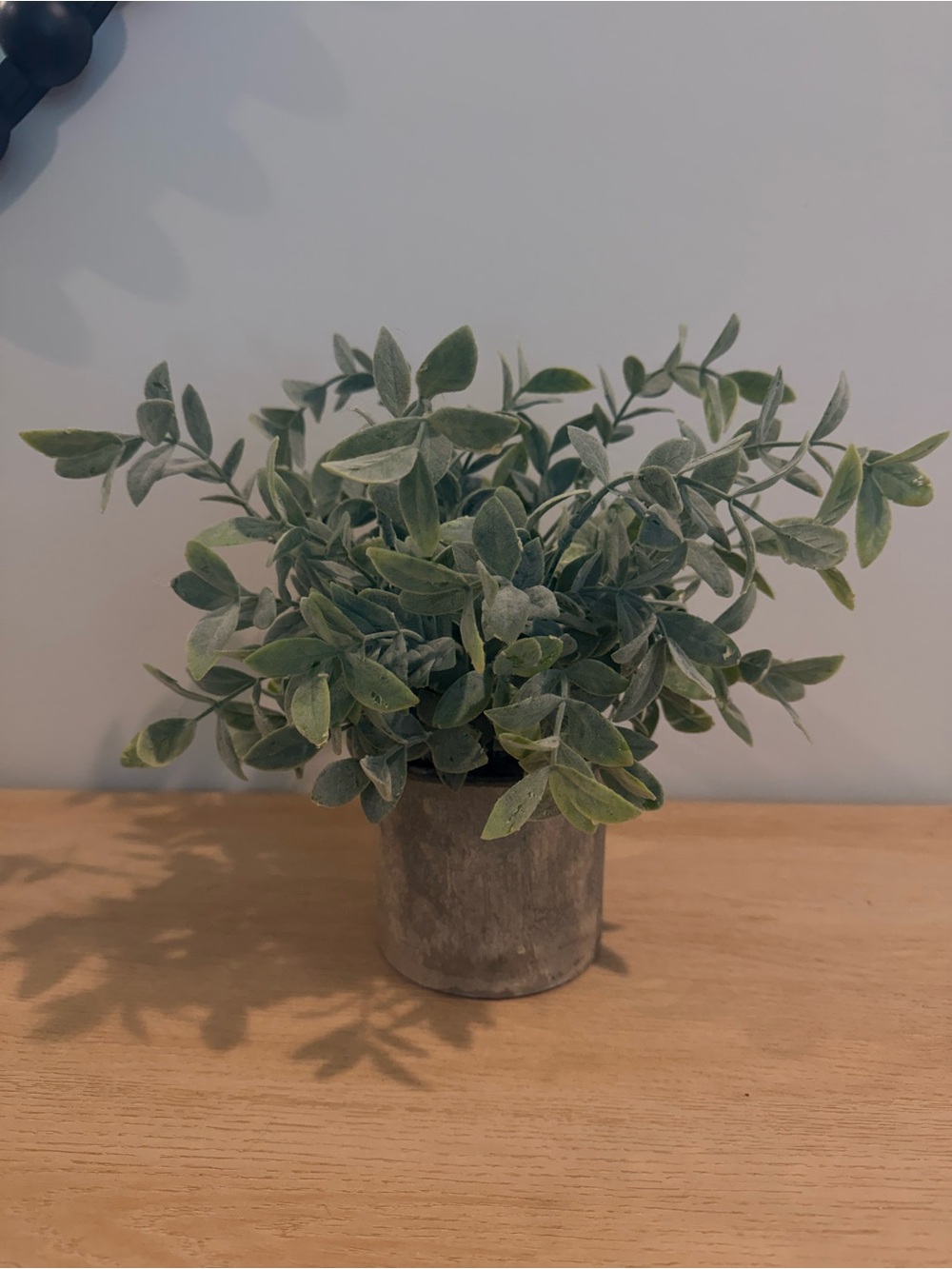 Faux Eucalyptus Plant in Rustic Galvanized Metal Pot 11.5”